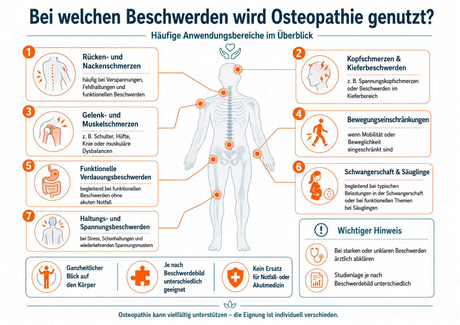 Anwendungsbereich der Osteopathie